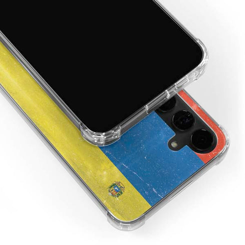Venezuela Flag Distressed Galaxy S24 Plus Clear Case